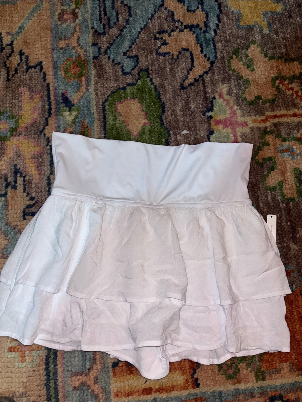 Hollister Foldover Waist Tiered Mini Skort - Picture 2 of 7